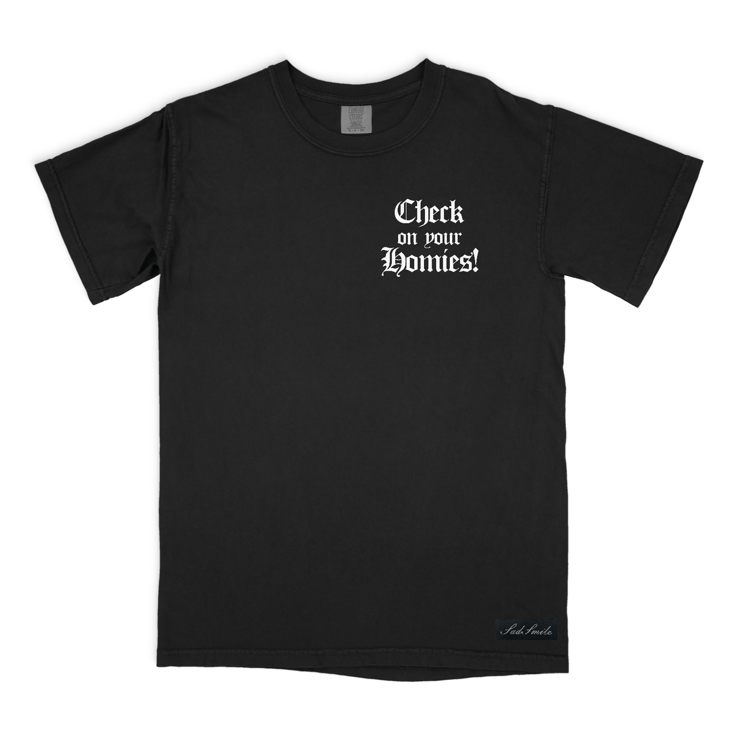 SADSMILE.CO Check on your Homies (Black)