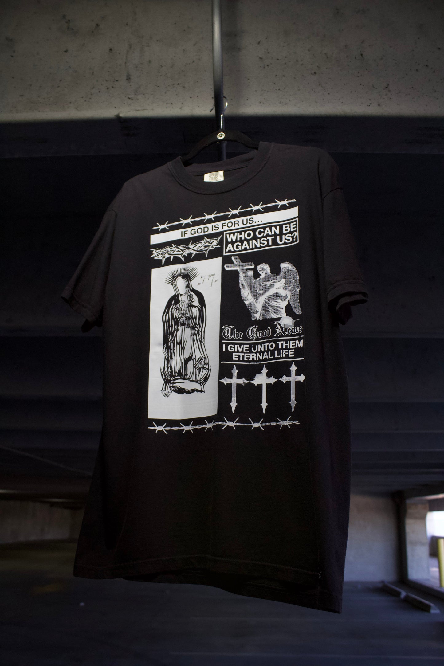 SADSMILE.CO If God is for us… T-Shirt (Black)