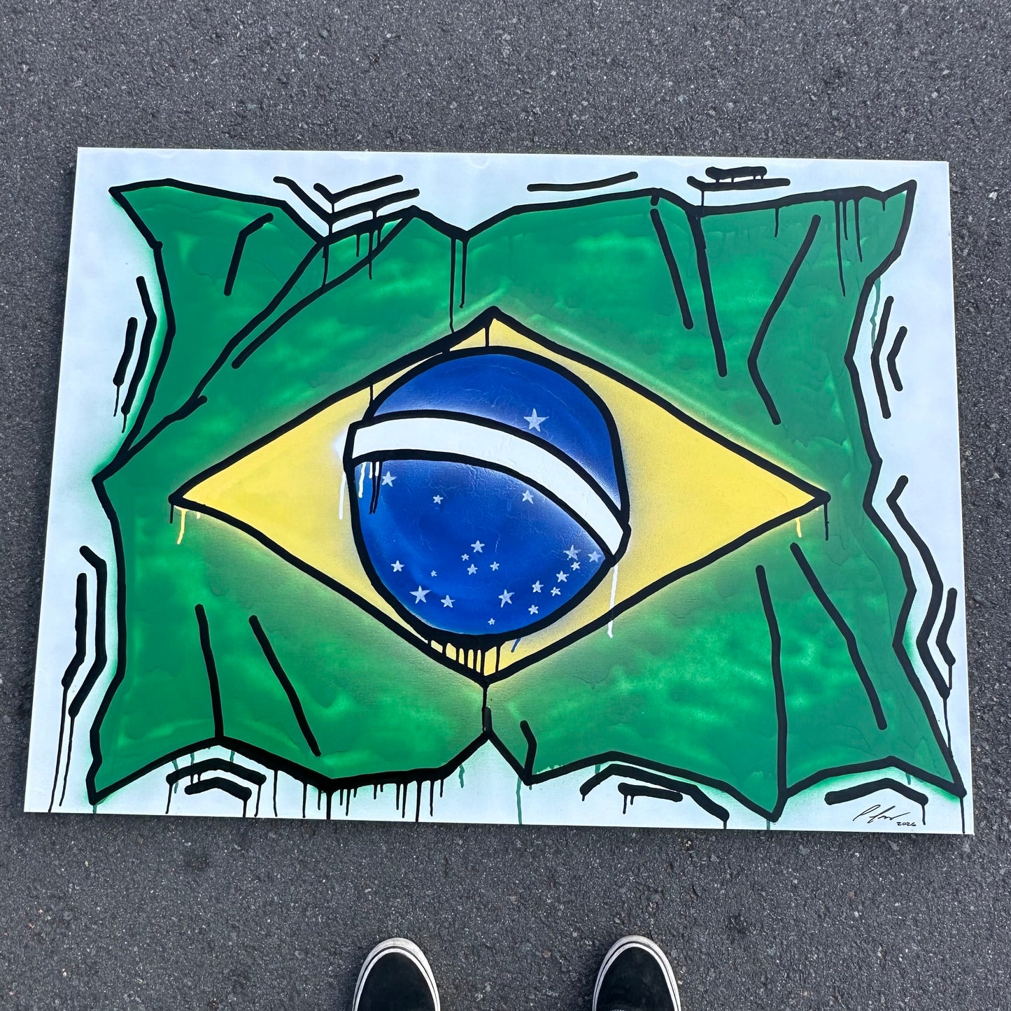 SADSMILE.CO ORDEM E PROGRESSO Painting