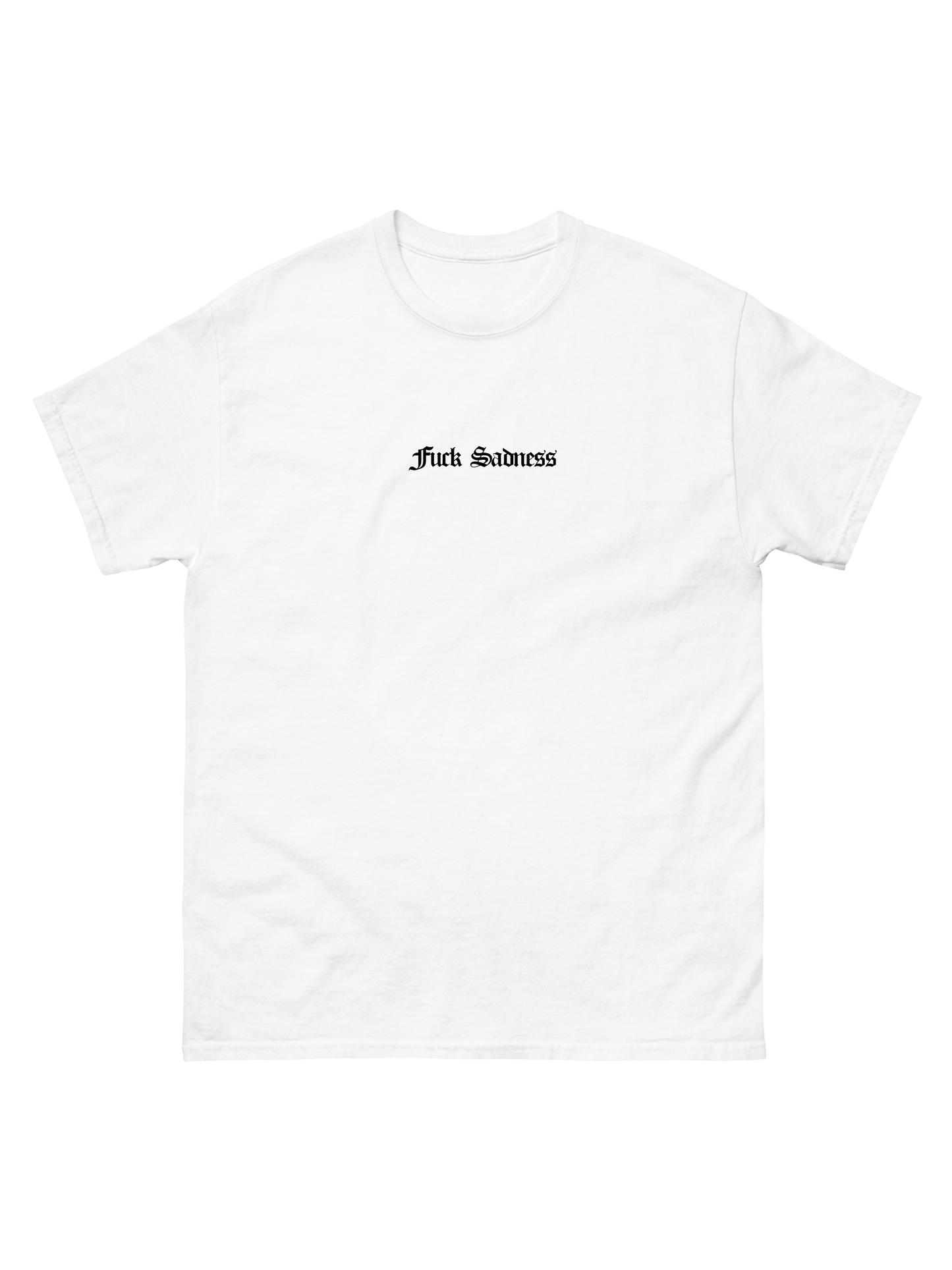 SADSMILE.CO Fuck Sadness T-Shirt (White)
