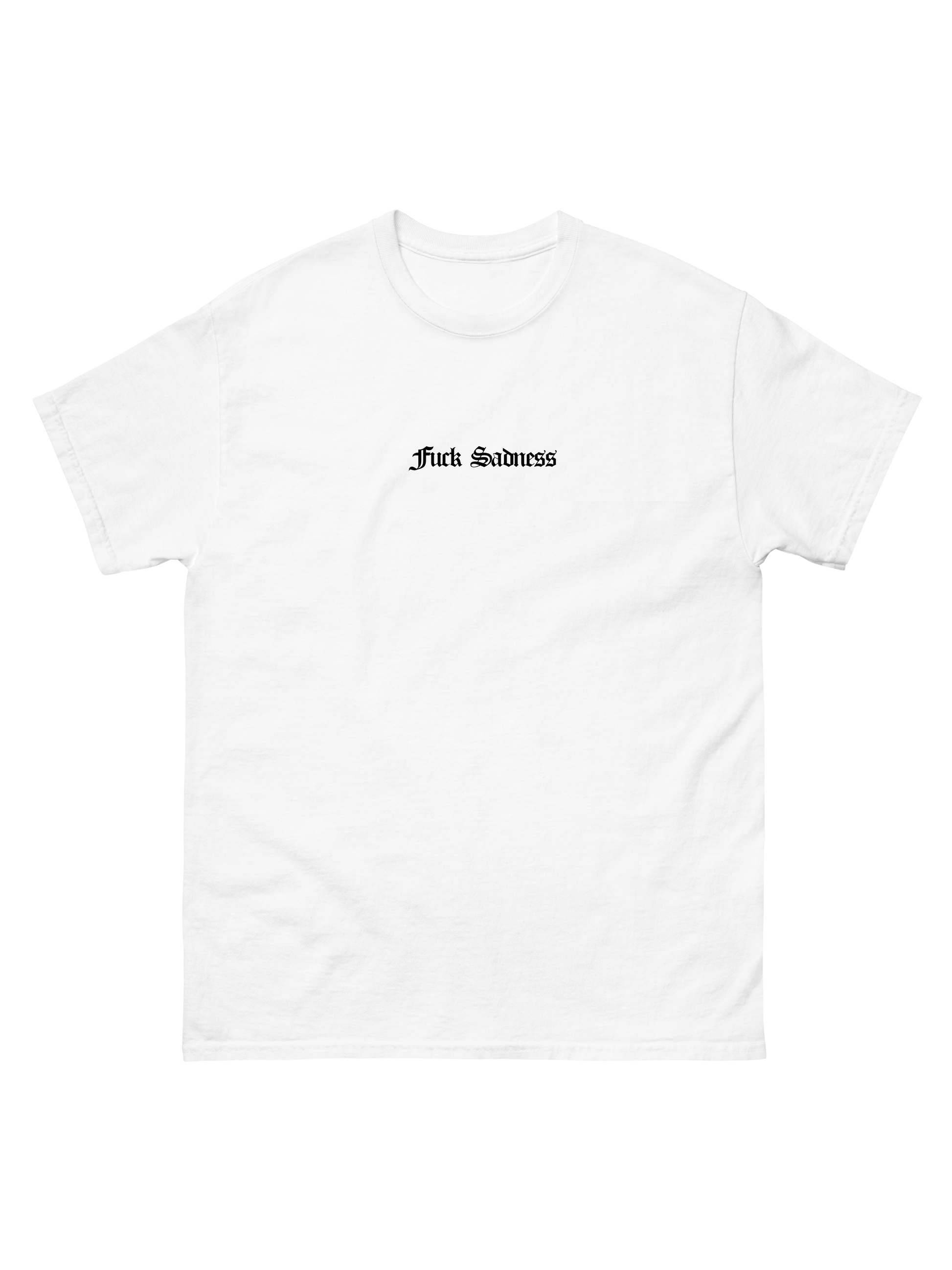 SADSMILE.CO Fuck Sadness T-Shirt (White)