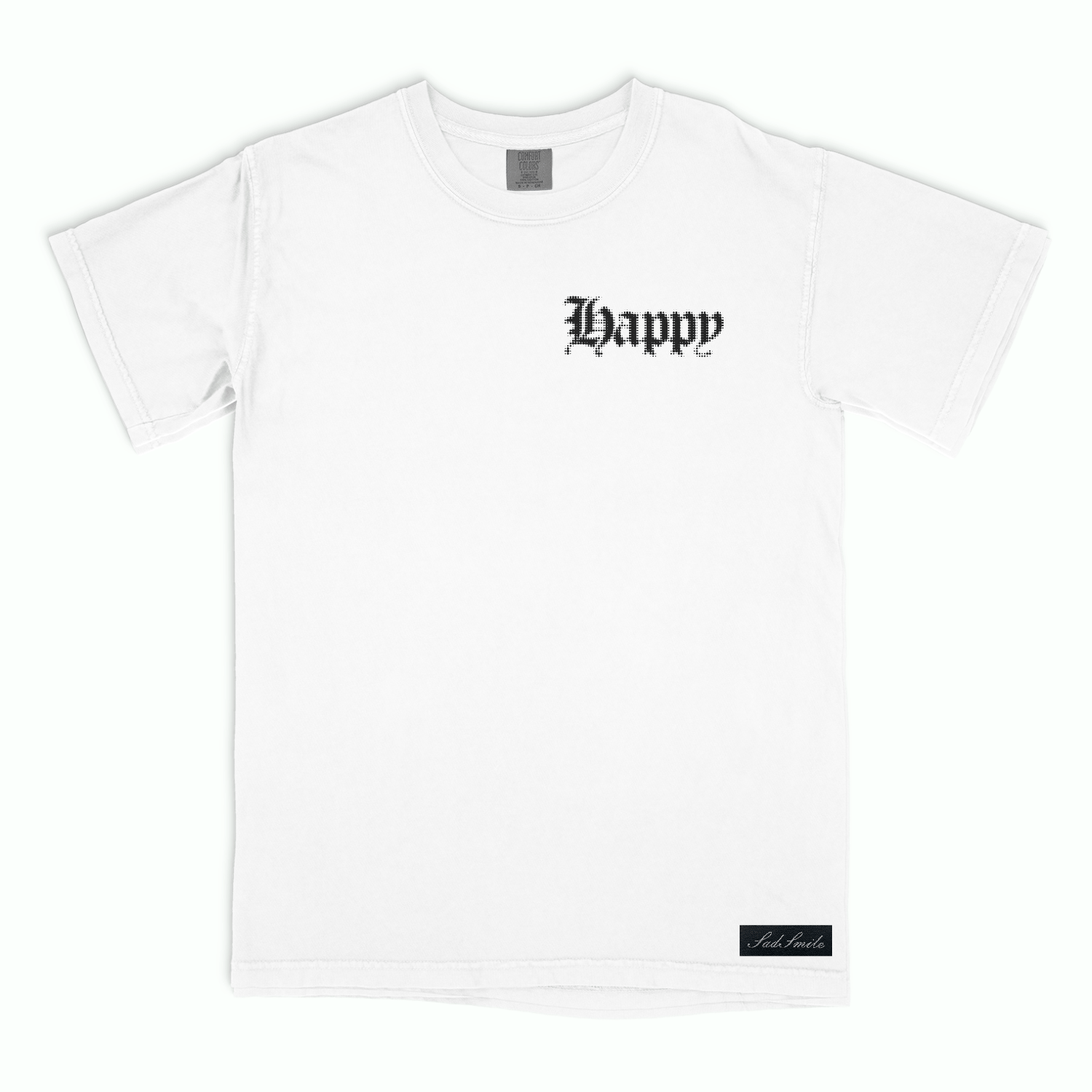 SADSMILE.CO Happy T-Shirt (White)