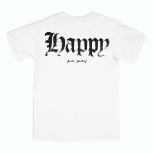 SADSMILE.CO Happy T-Shirt (White)