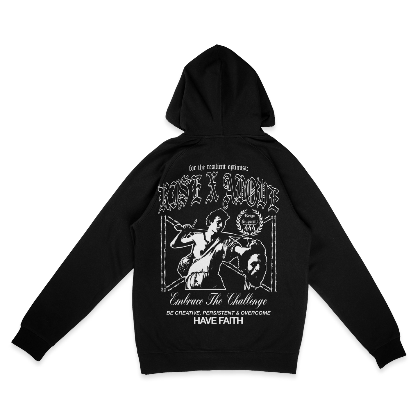 SADSMILE.CO Rise Above Hoodie (Black)