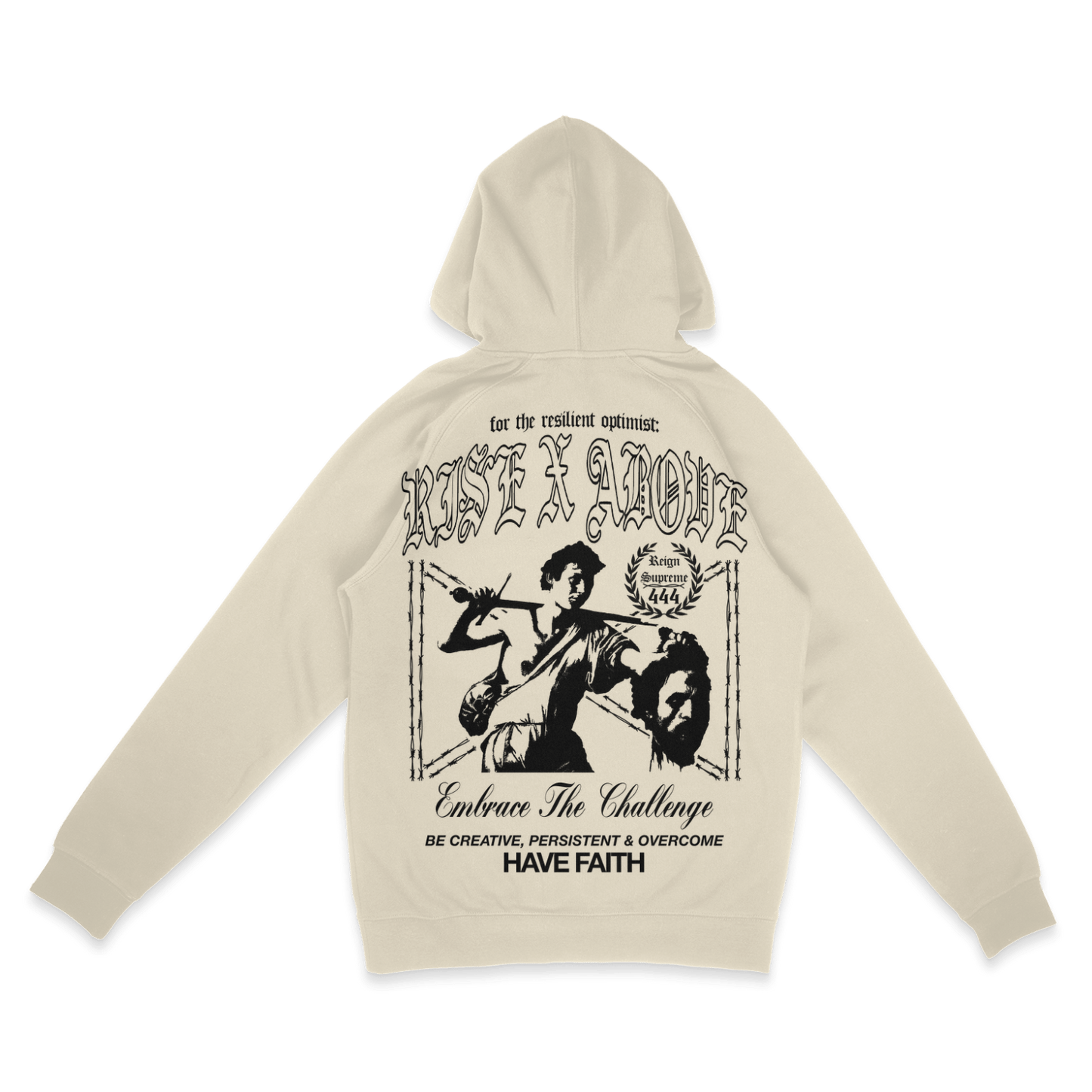 SADSMILE.CO Rise Above Hoodie (Tan)