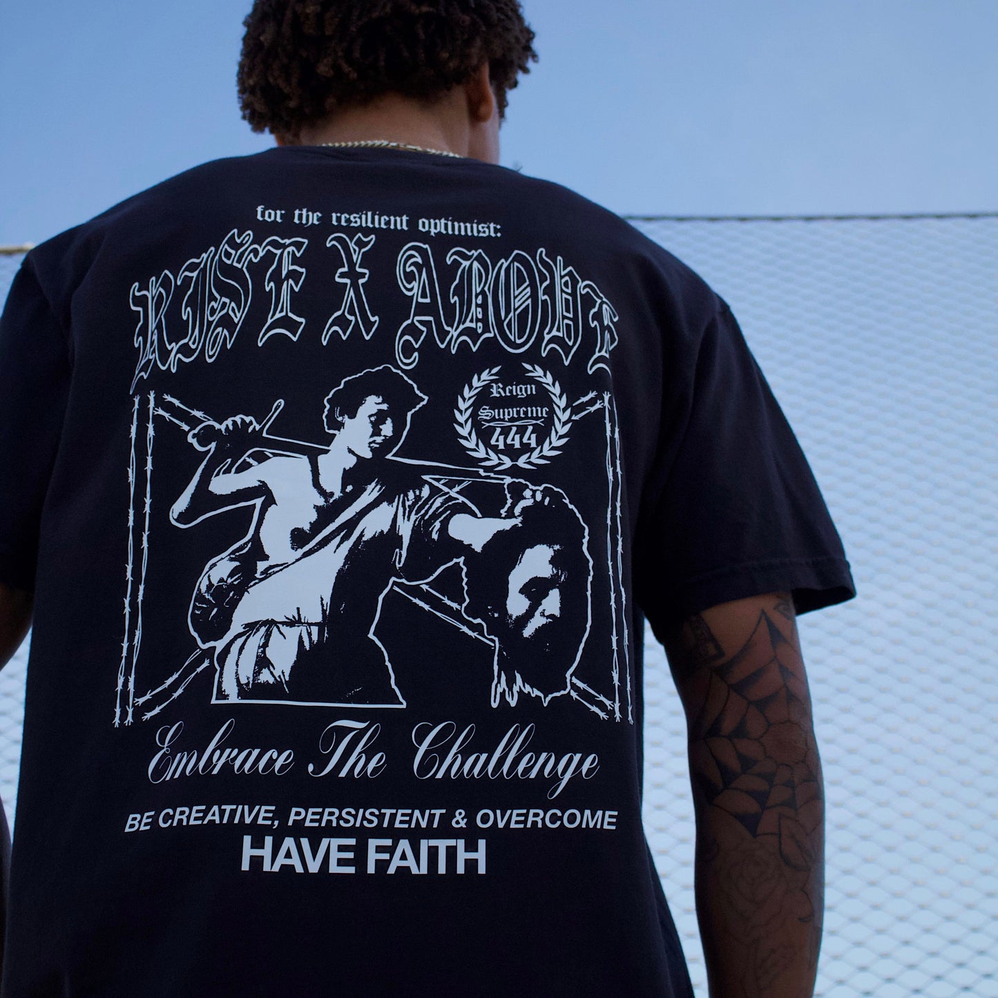 SADSMILE.CO Rise Above T-Shirt (Black)